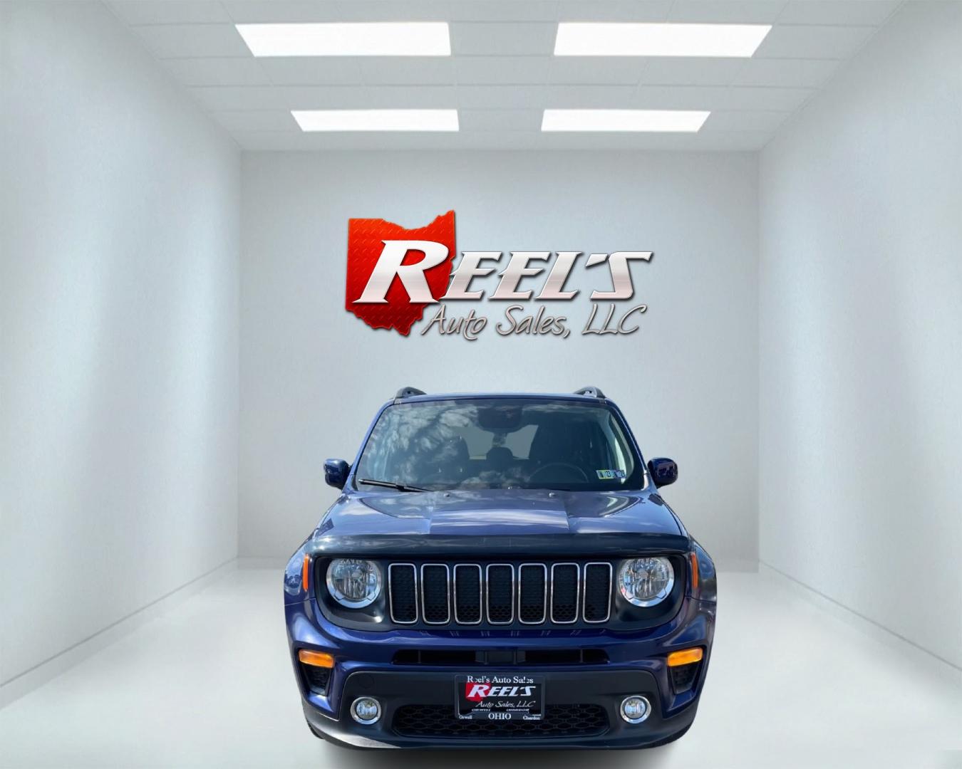 2019 Blue /Black Jeep Renegade Latitude 4WD (ZACNJBB14KP) with an 1.3L Turbo engine, 9A transmission, located at 11115 Chardon Rd. , Chardon, OH, 44024, (440) 214-9705, 41.580246, -81.241943 - Photo#1